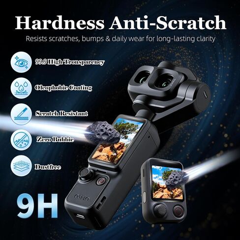 Screen Protector for DJI Osmo Pocket 4P&Osmo FrameTap/DJI Osmo Mobile 8P(6 Pack), Osmo Pocket 4 Pro Accessories Tempered Glass Screen Protective Cover,Ultra HD, 9H Hardness,Touch Sensitive in Kuwait