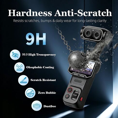 Lens Screen Protector for Insta360 luna Ultra Accessories(6 Pack),Insta 360 luna Ultra Tempered Glass Screen Protector,Ultra HD, Full Protection, 9H Hardness, Scratch Resistant in Kuwait