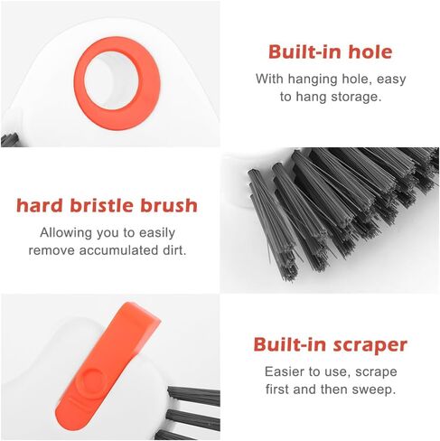 2Pcs 2 in 1 Groove Cleaning Brush, Window Track Cleaning Tools with Hidden Scraper, Multifunctional Hard Bristle Grip Brush for Sliding Door Track, Window Sill in Kuwait