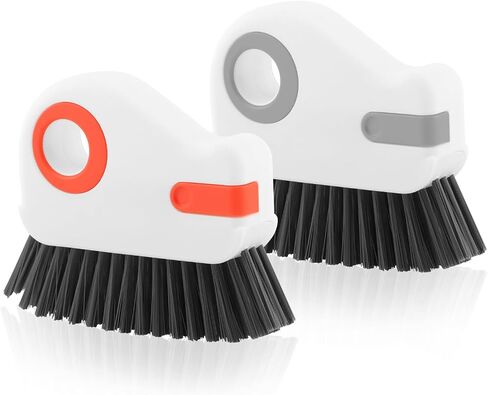 2Pcs 2 in 1 Groove Cleaning Brush, Window Track Cleaning Tools with Hidden Scraper, Multifunctional Hard Bristle Grip Brush for Sliding Door Track, Window Sill in Kuwait