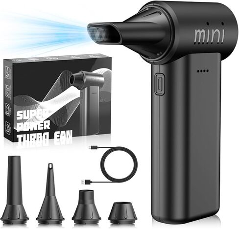 Compressed Air Duster, 150,000RPM Ultra-Powerful Cordless Electric Air Duster, 3 Gears Adjustable, Mini Blower with Fast Charging, Electric Duster for PC, Keyboard, Car, House, Outdoor in Kuwait