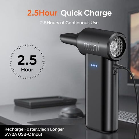 Compressed Air Duster, 150,000RPM Ultra-Powerful Cordless Electric Air Duster, 3 Gears Adjustable, Mini Blower with Fast Charging, Electric Duster for PC, Keyboard, Car, House, Outdoor in Kuwait