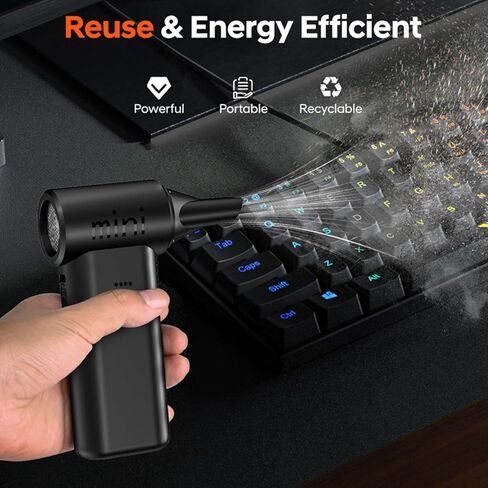 Compressed Air Duster, 150,000RPM Ultra-Powerful Cordless Electric Air Duster, 3 Gears Adjustable, Mini Blower with Fast Charging, Electric Duster for PC, Keyboard, Car, House, Outdoor in Kuwait