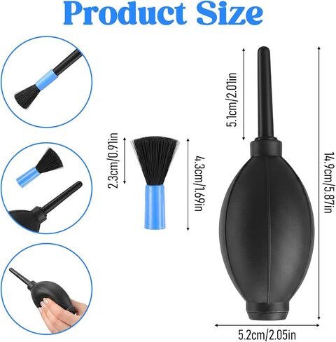 1 pcs Air Blower with Soft Brush Silicone Super Blaster Pump Dust Camera Lens Cleaner Manual Rubber Bulb Air Pump Dust Blower Cleaner for Digital Sensor Screens Keyboards Telescope in Kuwait