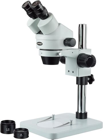 AmScope SM-1BSZ-V203 3.5X-90X Zoom Binocular Stereo Microscope with Table Pillar Stand in Kuwait