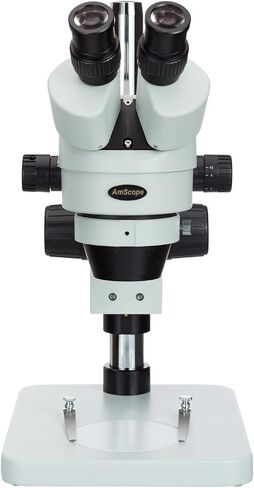 AmScope SM-1BSZ-V203 3.5X-90X Zoom Binocular Stereo Microscope with Table Pillar Stand in Kuwait
