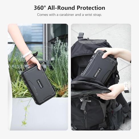 AMAZEAR Waterproof Hard Case Compatible with DJI OSMO Pocket 4P, Pocket4 Pro Creator Combo Accessories Small Hard Shell Cover Travel Hardcase for Carrying, Protection, Storage, Organization, Black in Kuwait