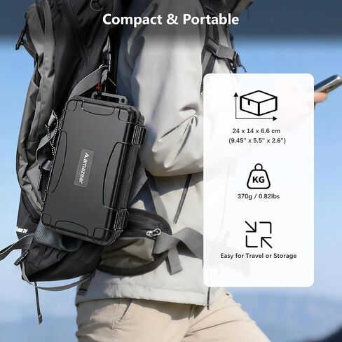 AMAZEAR Waterproof Hard Case Compatible with DJI OSMO Pocket 4P, Pocket4 Pro Creator Combo Accessories Small Hard Shell Cover Travel Hardcase for Carrying, Protection, Storage, Organization, Black in Kuwait