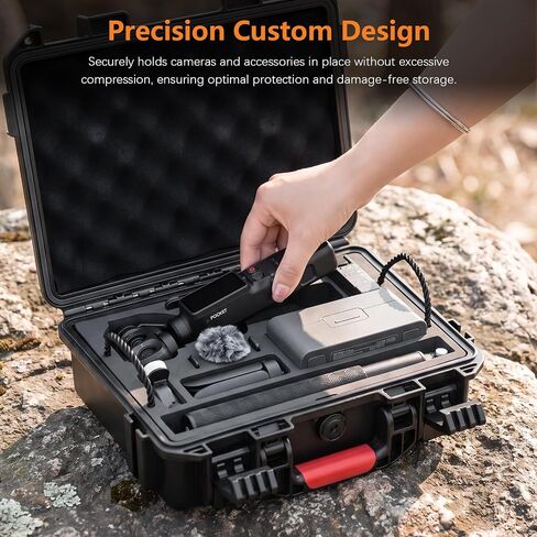 AMAZEAR Waterproof Hard Case Compatible with DJI OSMO Pocket 4P/4/Xtra Muse, Pocket4P Creator Combo Accessories Dual-Layer Hard Shell Cover Travel Box for Carrying, Protection, Storage, Organization in Kuwait