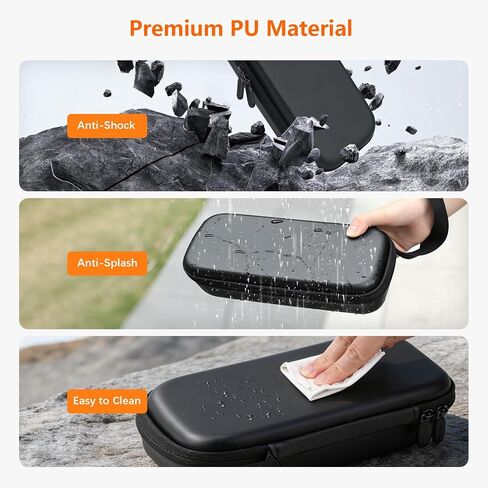 AMAZEAR Carry Case for DJI OSMO Pocket 4P, Pocket 4 Pro Accessories Compact Hard Shell Cover Travel Bag for Pocket4 / Xtra Muse with Shoulder Strap, Storage, Organization, Protection, Black in Kuwait