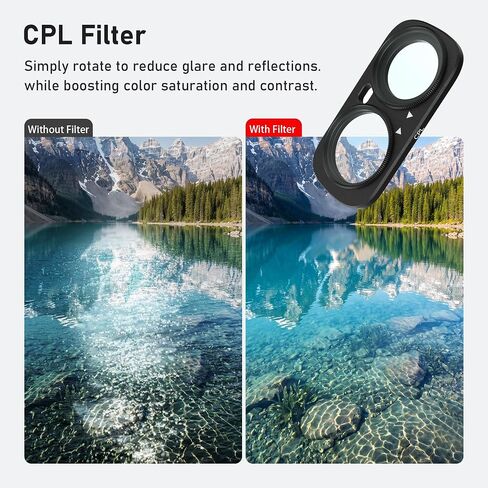CYNOVA Luna Ultra Filters Kit for Insta360 Luna Ultra Accessories, 7-Piece | Include Adjustable CPL, UV, Black Mist 1/4, ND8, ND16, ND32 & Light Pollution Filters, Magnetic Quick-Release Lens Filter Set in Kuwait