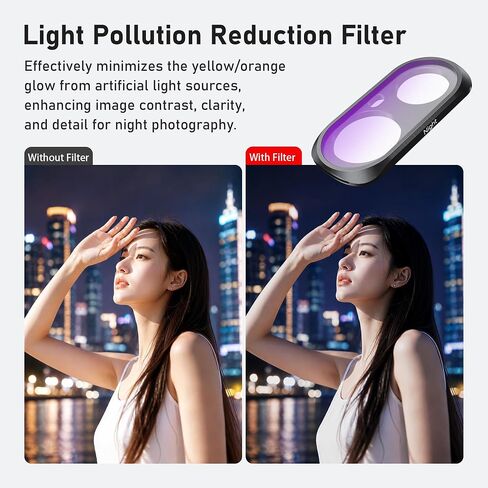 CYNOVA Luna Ultra Filters Kit for Insta360 Luna Ultra Accessories, 7-Piece | Include Adjustable CPL, UV, Black Mist 1/4, ND8, ND16, ND32 & Light Pollution Filters, Magnetic Quick-Release Lens Filter Set in Kuwait