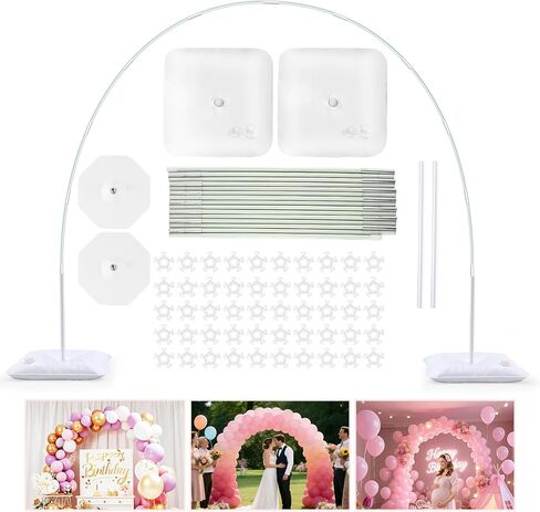 Upgraded Balloon Arch Kit, Large Adjustable Stand with Base, 10Ft Wide & 9FT Tall for Birthday, Wedding and School Welcome Party Decorations in Kuwait