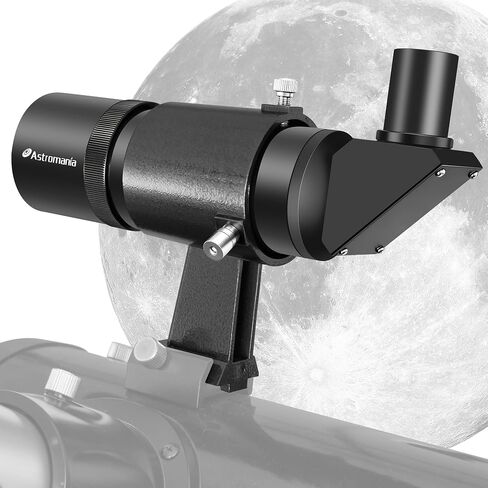Astromania Finderscope for Astronomy Telescope 9x50 Straight-Through Finder | Not-Corrected Image Optical Viewfinder,Wide Field of View with Crosshairs,Fully Multi-Coated Lense,Screws for Easy Adjustment in Kuwait