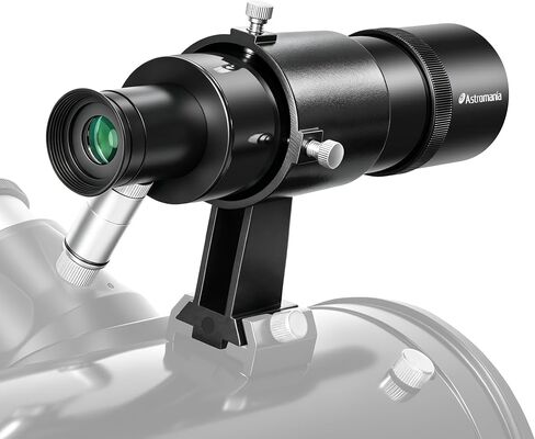 Astromania Finderscope for Astronomy Telescope 9x50 Straight-Through Finder | Not-Corrected Image Optical Viewfinder,Wide Field of View with Crosshairs,Fully Multi-Coated Lense,Screws for Easy Adjustment in Saudi Arabia