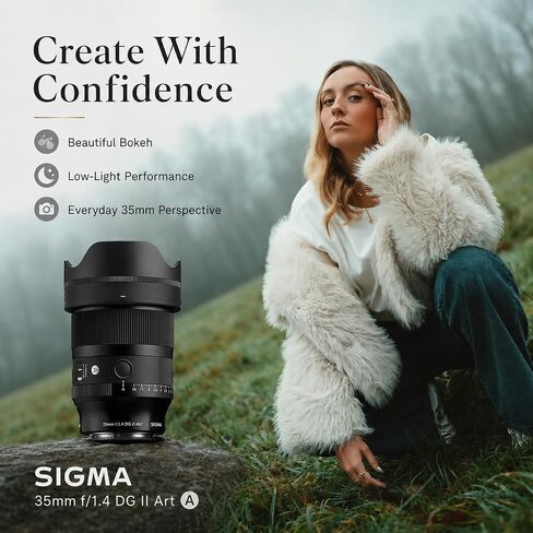 Sigma 35mm f/1.4 DG II Art Lens for Sony E Full-Frame Mirrorless Cameras with 67mm UV | CPL | ND Filter Kit, Optics Care Cleaning Kit, Lens Pen & 4-Year Limited Warranty in Kuwait