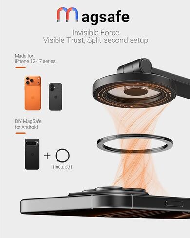 VIMOSE 66" Magnetic Phone Tripod, Tripod for iPhone with Remote & Strong Magnetic Holder for Magsafe, Stable Cell Phone Tripod for Video Recording in Kuwait