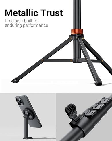 VIMOSE 66" Magnetic Phone Tripod, Tripod for iPhone with Remote & Strong Magnetic Holder for Magsafe, Stable Cell Phone Tripod for Video Recording in Kuwait
