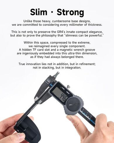 Camera Grip for Ricoh GR IV Camera, L-Shape Aluminum Alloy Handle with Enhanced Grip, Lightweight & Slim Design, Metal Bottom Handgrip Attachment in Kuwait