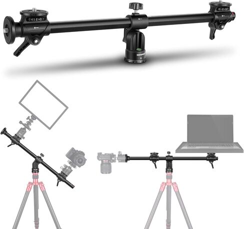 NEEWER 30"/76cm Horizontal Tripod Center Axis with 3/8" Screw, Aluminum Alloy 360° Rotatable 180°Vertical Adjustable Tripod Extension Boom Arm for Macro Overhead Photography (Load up to 22lb) in Kuwait