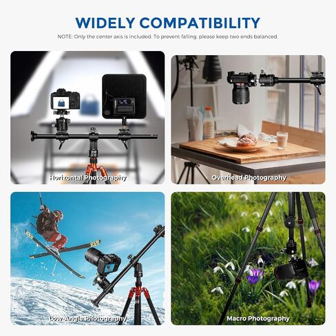 NEEWER 30"/76cm Horizontal Tripod Center Axis with 3/8" Screw, Aluminum Alloy 360° Rotatable 180°Vertical Adjustable Tripod Extension Boom Arm for Macro Overhead Photography (Load up to 22lb) in Kuwait