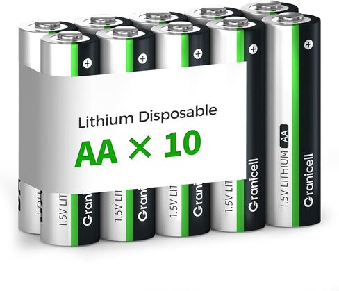 Granicell 40-Pack Lithium AA Batteries | 1.5V for Blink Cameras, Smart Locks Alarms & Tech Devices|10-Year Life Leak-Proof, Extreme-Temp Resistant (Non-Rechargeable) in Saudi Arabia