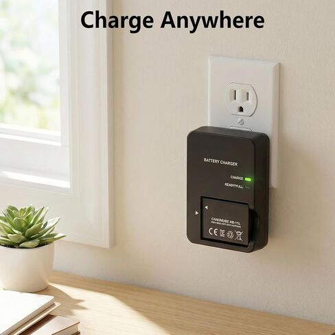 NB-13L Battery Charger Direct Plug-in/Wired Plug-in, Compatible with CanonCB-2LHE, G7 X Mark I1/IIl, G5 X, G9 X,SX740 HS, SX730 HS, SX720 HS, SX620HS, G1 X Mark Ill Camera (Wireless Direct Plug-in) in Kuwait