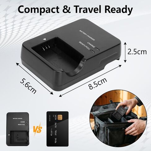 NB-13L Battery Charger Direct Plug-in/Wired Plug-in, Compatible with CanonCB-2LHE, G7 X Mark I1/IIl, G5 X, G9 X,SX740 HS, SX730 HS, SX720 HS, SX620HS, G1 X Mark Ill Camera (Wireless Direct Plug-in) in Kuwait