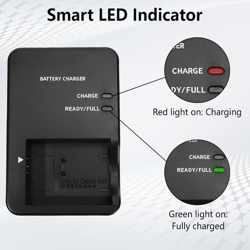 NB-13L Battery Charger Direct Plug-in/Wired Plug-in, Compatible with CanonCB-2LHE, G7 X Mark I1/IIl, G5 X, G9 X,SX740 HS, SX730 HS, SX720 HS, SX620HS, G1 X Mark Ill Camera (with Charging Cable) in Kuwait