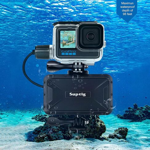 Suptig Portable Charger, 7800mAh Battery Pack Power Bank, Compatible for Gopro Mission 1 Pro Hero 13 Hero 12 11 10 9 8 7 6 5 4 3 3+ Session gopro max 2 DJI osmo AKASO Insta 360 Action Camera in Saudi Arabia