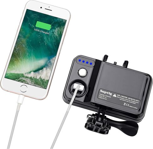 Suptig Portable Charger, 7800mAh Battery Pack Power Bank, Compatible for Gopro Mission 1 Pro Hero 13 Hero 12 11 10 9 8 7 6 5 4 3 3+ Session gopro max 2 DJI osmo AKASO Insta 360 Action Camera in Saudi Arabia
