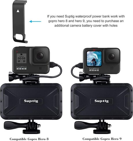 Suptig Portable Charger, 7800mAh Battery Pack Power Bank, Compatible for Gopro Mission 1 Pro Hero 13 Hero 12 11 10 9 8 7 6 5 4 3 3+ Session gopro max 2 DJI osmo AKASO Insta 360 Action Camera in Saudi Arabia