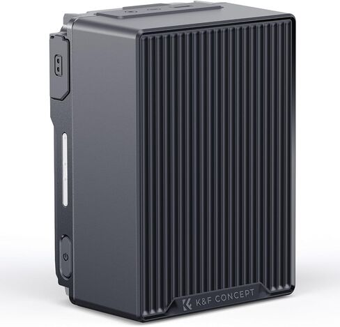 K&F CONCEPT V Mount Battery, 99Wh 6700mAh V-Mount Battery with PD 100W USB-C Fast Charging, with Dual D-TAP/A/USB-C/DC/TFT Display/Emergency Light for Camera, Camcorder, Monitor, Video Light in Kuwait