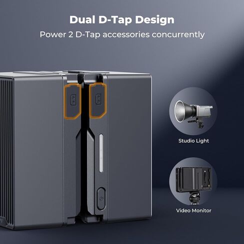 K&F CONCEPT V Mount Battery, 99Wh 6700mAh V-Mount Battery with PD 100W USB-C Fast Charging, with Dual D-TAP/A/USB-C/DC/TFT Display/Emergency Light for Camera, Camcorder, Monitor, Video Light in Kuwait