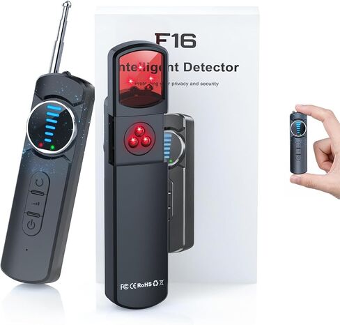 7-in-1 Hidden Camera Detectors, AI Chip Anti-Spy Camera Finder & 6 Modes | GPS Tracker & Bug Detector, Portable RF Signal Scanner for Hotel, Dressing Room, Bathrooms, Cars & Travel Security (Black) in Kuwait