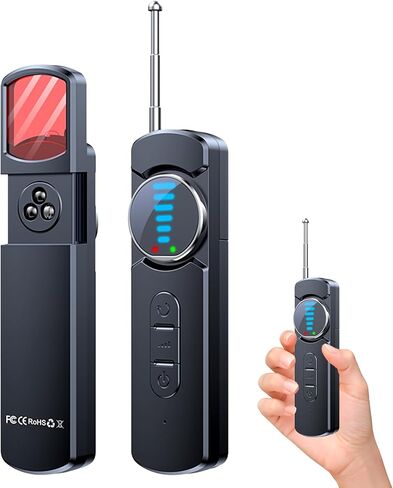 Hidden Camera Detector, Anti-Spy Camera Finder, RF Signal & WiFi Scanner, Hidden Devices Detector GPS Trackers Detector, Portable Privacy Pen Signal Scanner for Hotels, Car, Office, Travel (Black) in Kuwait