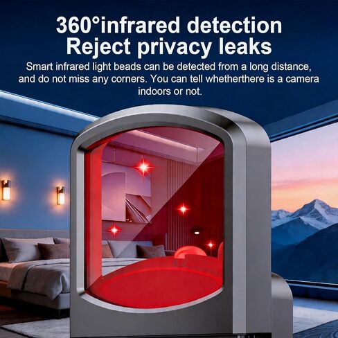 Hidden Camera Detector, Anti-Spy Camera Finder, RF Signal & WiFi Scanner, Hidden Devices Detector GPS Trackers Detector, Portable Privacy Pen Signal Scanner for Hotels, Car, Office, Travel (Black) in Kuwait