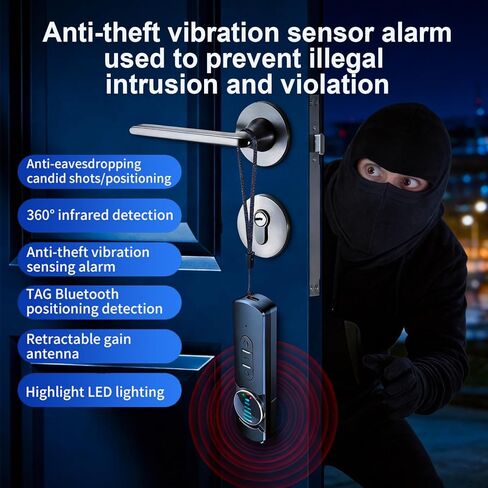 Hidden Camera Detector, Anti-Spy Camera Finder, RF Signal & WiFi Scanner, Hidden Devices Detector GPS Trackers Detector, Portable Privacy Pen Signal Scanner for Hotels, Car, Office, Travel (Black) in Kuwait