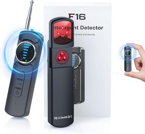 7-in-1 Hidden Camera Detectors, AI Chip Anti-Spy Camera Finder & 6 Modes | GPS Tracker & Bug Detector, Portable RF Signal Scanner for Hotel, Dressing Room, Bathrooms, Cars & Travel Security (Black) in Kuwait