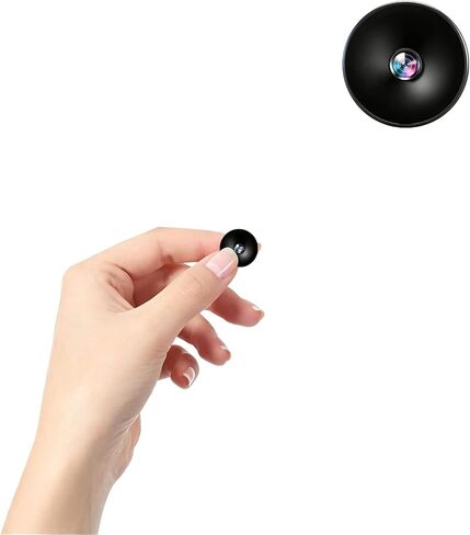 Hidden Camera with Audio/Video Small Spy WiFi Security Secret System Smart Home Indoor Wireless Outdoor Nanny Night Vision Motion Detection Baby Monitor Pet Doorbell Seguridad (1, black, mini) in Kuwait