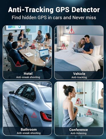Hidden Camera Detectors, 3-in-1 GPS Tracker Detector, Bug Detector, Ultra-Long Battery Life, RF Detector for Airbnb, Hotels, Bathroom, Home, Office in Kuwait