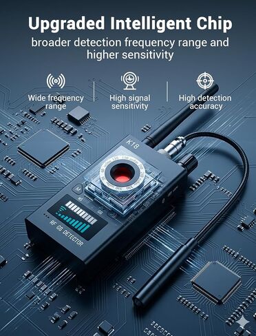 Hidden Camera Detectors, 3-in-1 GPS Tracker Detector, Bug Detector, Ultra-Long Battery Life, RF Detector for Airbnb, Hotels, Bathroom, Home, Office in Kuwait