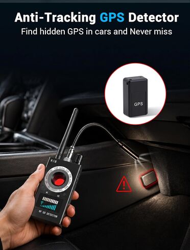 Hidden Camera Detectors, 3-in-1 GPS Tracker Detector, Bug Detector, Ultra-Long Battery Life, RF Detector for Airbnb, Hotels, Bathroom, Home, Office in Kuwait