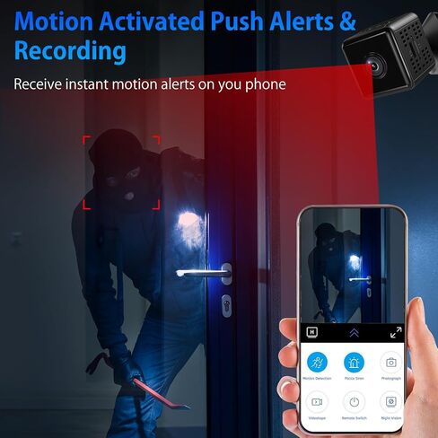 Hidden Camera,1080P WiFi Spy Camera with Night Vision & Motion Detection, Wireless Security Camera for Pet/Baby/Nanny, App Live Feed Smallest Smart Home Monitor in Kuwait