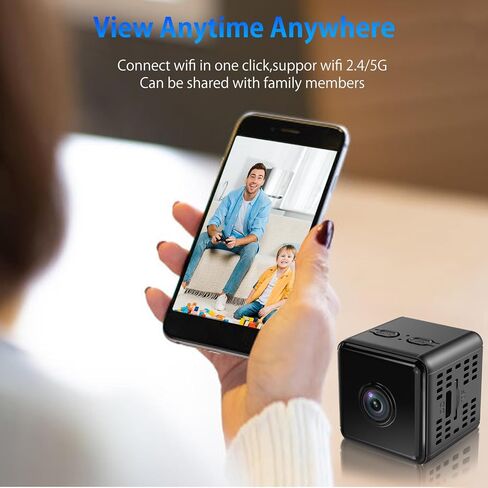 Hidden Camera,1080P WiFi Spy Camera with Night Vision & Motion Detection, Wireless Security Camera for Pet/Baby/Nanny, App Live Feed Smallest Smart Home Monitor in Kuwait
