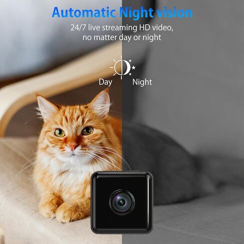 Hidden Camera,1080P WiFi Spy Camera with Night Vision & Motion Detection, Wireless Security Camera for Pet/Baby/Nanny, App Live Feed Smallest Smart Home Monitor in Kuwait