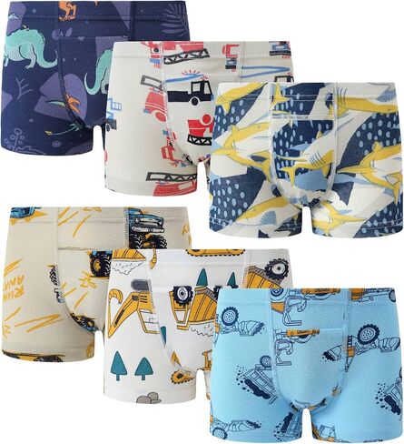 Finihen Toddler Boys Trainer Underwear Training Briefs Boxer Multi-pack | Cotton,Cute prints,Elastic comfy waistband,Reusable water-absorbent design in Saudi Arabia