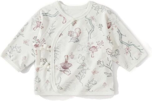 Balinova Newborn Side Tie Mitt Shirt Silky Tencel Modal Breathable Infant Receiving Clothes Unisex in Kuwait