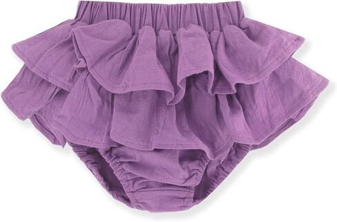 ACESTAR Baby Girls Ruffle Bloomer Skirt Shorts - Cotton Layered Diaper Cover Bloomers for Toddlers in Kuwait