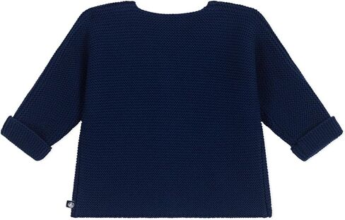 Petit Bateau BOY Babies' Moss Stitch Cotton Cardigan Navy Sizes 3-18 Months in Kuwait